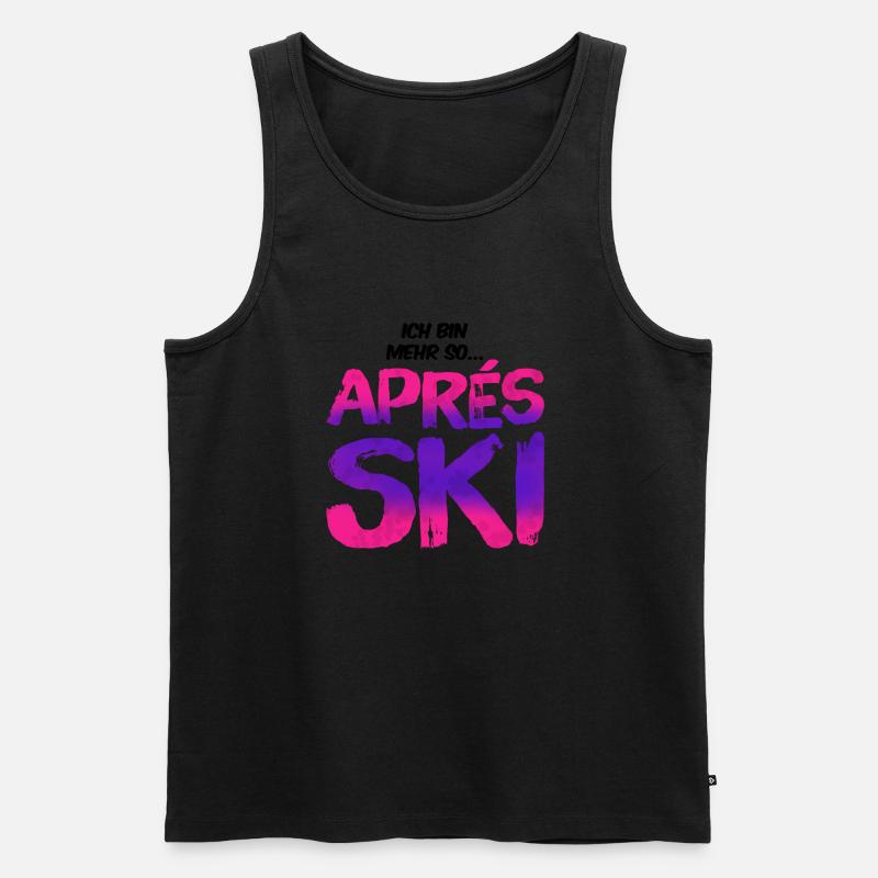 Apres ski - Männer Premium Bio Tank Top - Schwarz