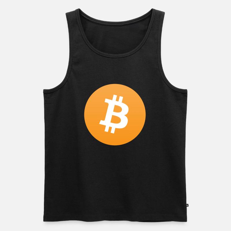 bitcoin Logo - Männer Premium Bio Tank Top - Schwarz
