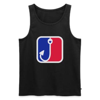 Fishing Sport - Men's Premium Organic Tank Top - black - Front - Michal (187cm)