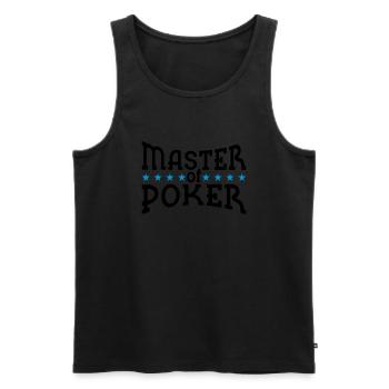 Maître de Poker - Débardeur bio Premium Homme - noir - Devant - Michal (187cm)