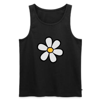 Daisies - Men's Premium Organic Tank Top - black - Front - AI Model Male 178 light (178cm)