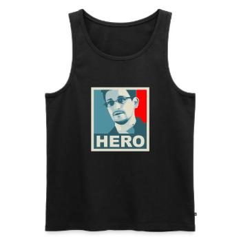 hero - Men's Premium Organic Tank Top - black - Front - AI Model Male 178 light (178cm)