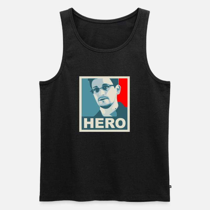 snowden - Männer Premium Bio Tank Top - Schwarz