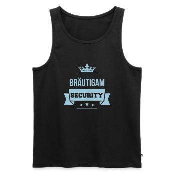 Bräutigam Security - Männer Premium Bio Tank Top - Schwarz - Vorne - Michal (187cm)