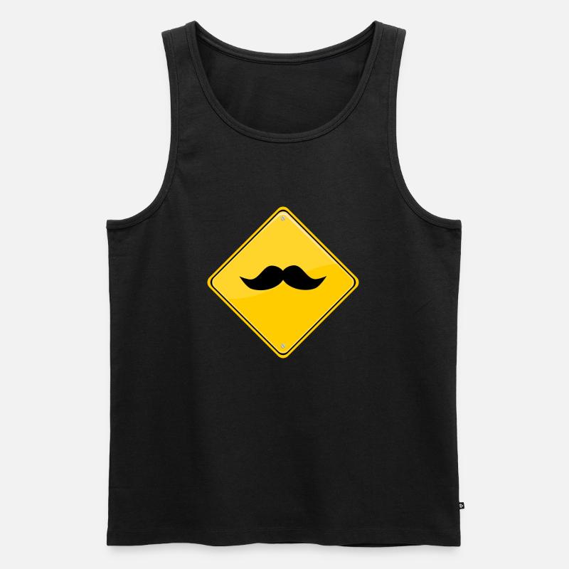 moustache - Männer Premium Bio Tank Top - Schwarz