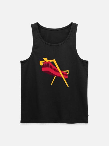 Aerobus Mannheim BUGA 1975 - Männer Premium Bio Tank Top - Schwarz