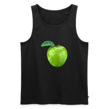Apfel - Männer Premium Bio Tank Top - Schwarz - Vorne - AI Model Male 178 light (178cm)
