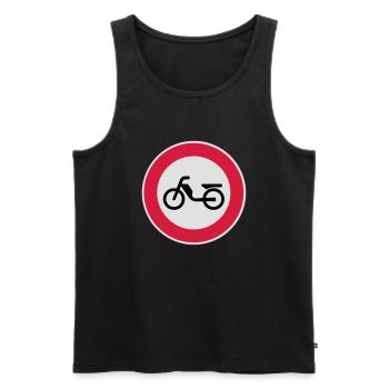Moped moped Prohibition Prohibition Sign Road Sign - Men's Premium Organic Tank Top - black - Front - Michal (187cm)