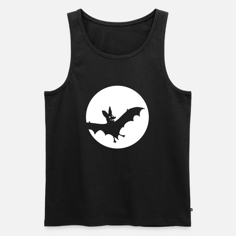 Fledermausmond - Männer Premium Bio Tank Top - Schwarz
