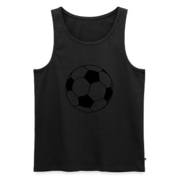 soccer_ball - Männer Premium Bio Tank Top - Schwarz - Vorne - AI Model Male 178 light (178cm)