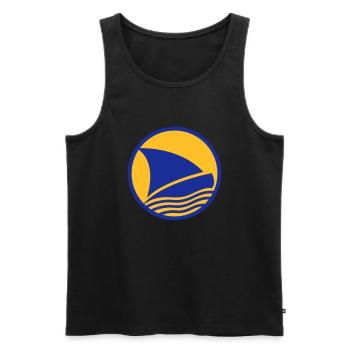 Sailingboat Logo - Débardeur bio Premium Homme - noir - Devant - AI Model Male 178 light (178cm)