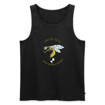 hornetbig - Männer Premium Bio Tank Top - Schwarz - Vorne - AI Model Male 178 light (178cm)