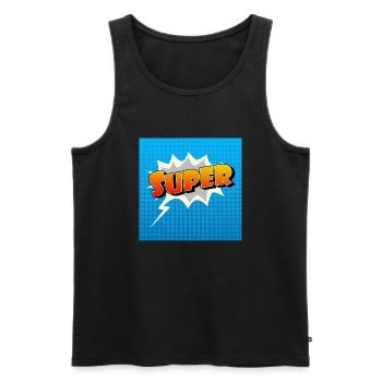 Super Comic Lettering Symbol - Männer Premium Bio Tank Top - Schwarz - Vorne - AI Model Male 178 light (178cm)