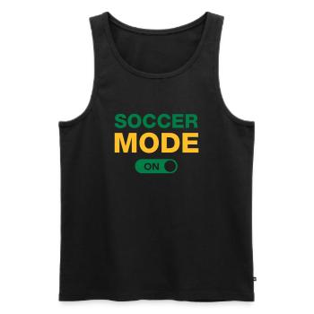 Soccer Mode (On) - Men's Premium Organic Tank Top - black - Front - AI Model Male 178 light (178cm)