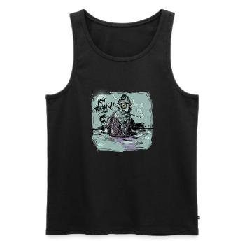 Lost in Paradise - Men's Premium Organic Tank Top - black - Front - AI Model Male 178 light (178cm)