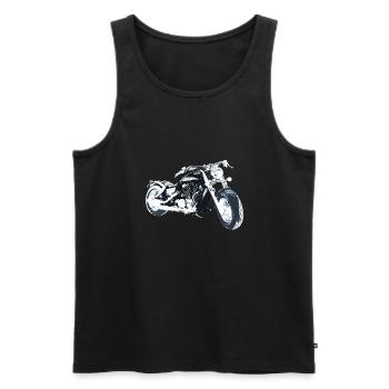 biker - Men's Premium Organic Tank Top - black - Front - Michal (187cm)