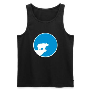 eisbaer braunbaer sonne mond nacht rund kreis klip - Männer Premium Bio Tank Top - Schwarz - Vorne - AI Model Male 178 light (178cm)
