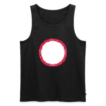 cracks round circle ring round stripe line beam u - Men's Premium Organic Tank Top - black - Front - AI Model Male 178 light (178cm)