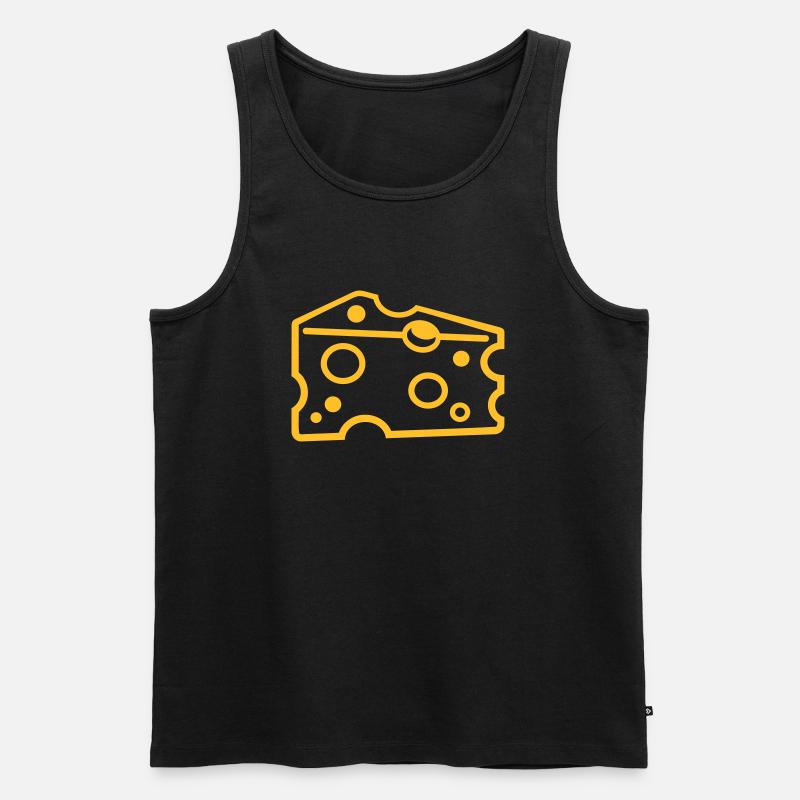Käse - Männer Premium Bio Tank Top - Schwarz