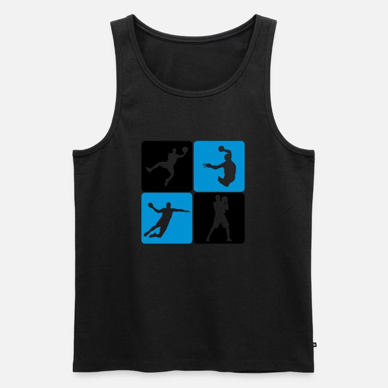 Handball Player - Männer Premium Bio Tank Top - Schwarz