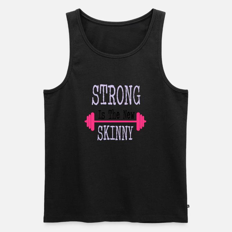 Strong - Männer Premium Bio Tank Top - Schwarz