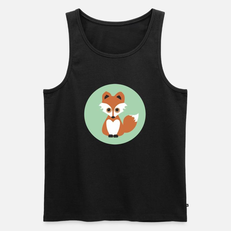 fuchs - Männer Premium Bio Tank Top - Schwarz