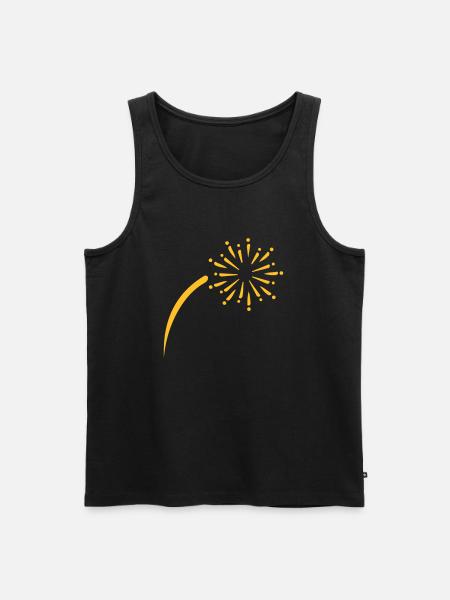 Feuerwerk - Männer Premium Bio Tank Top - Schwarz
