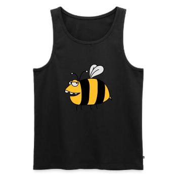 Fun thick bee - Men's Premium Organic Tank Top - black - Front - AI Model Male 178 light (178cm)