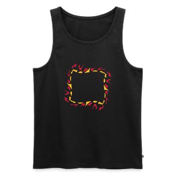 Abstrait feu flamme structure - Débardeur bio Premium Homme - noir - Devant - AI Model Male 178 light (178cm)