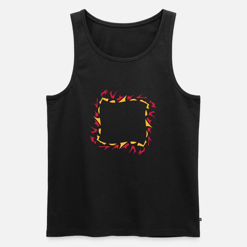 Abstract fire flame frame - Men's Premium Organic Tank Top - black