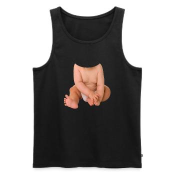 Baby_N2 - Männer Premium Bio Tank Top - Schwarz - Vorne - AI Model Male 178 light (178cm)