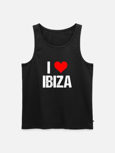 I love IBIZA gift - Men's Premium Organic Tank Top - black
