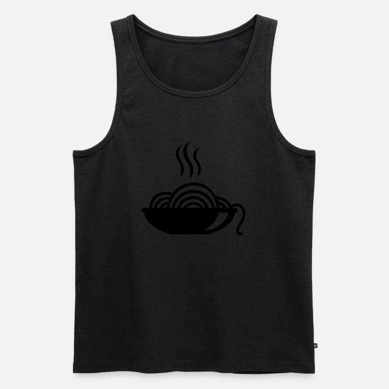 Nudeln - Männer Premium Bio Tank Top - Schwarz