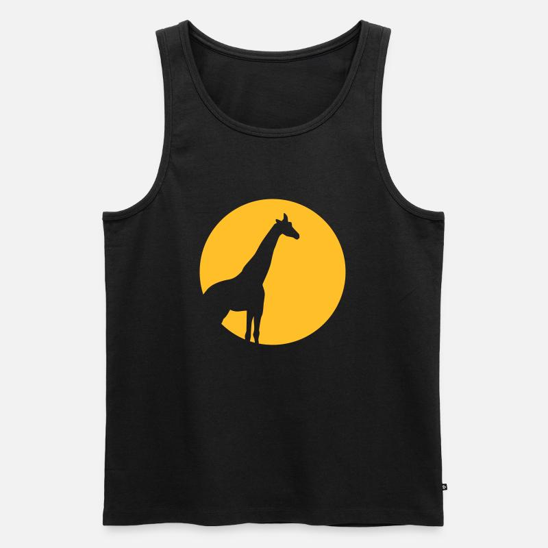 Giraffe - Männer Premium Bio Tank Top - Schwarz