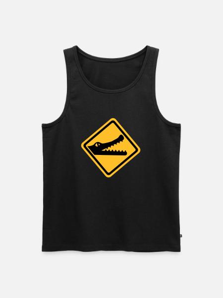 Crocodile - Men's Premium Organic Tank Top - black