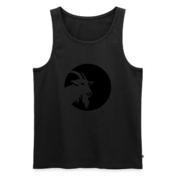 Ziege - Männer Premium Bio Tank Top - Schwarz - Vorne - Michal (187cm)