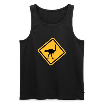 Strauß - Männer Premium Bio Tank Top - Schwarz - Vorne - AI Model Male 178 light (178cm)