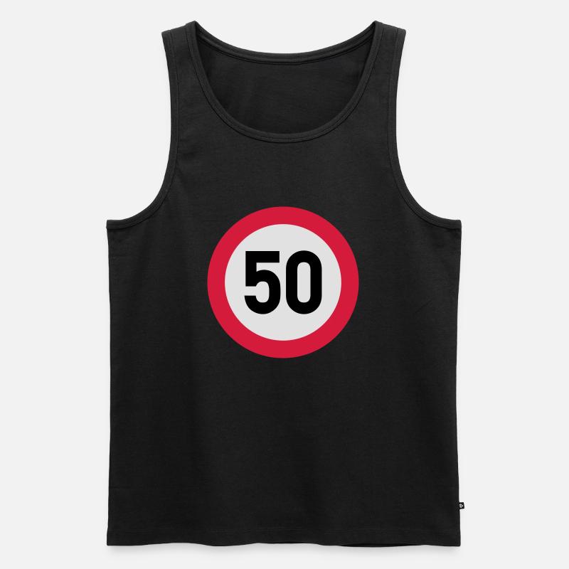50_schild_f3 - Männer Premium Bio Tank Top - Schwarz