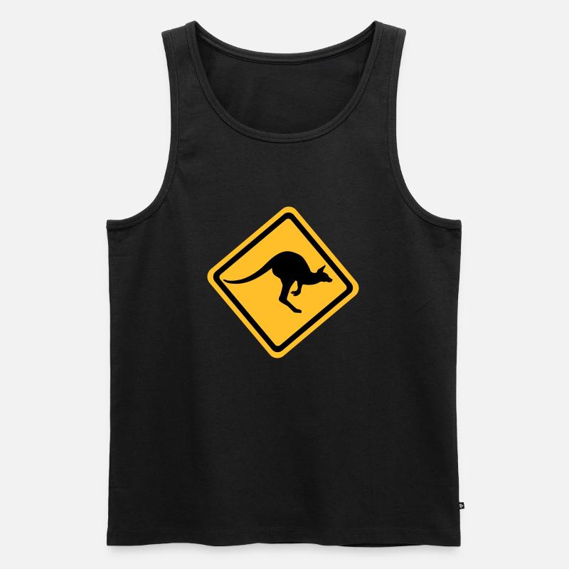 Känguru - Männer Premium Bio Tank Top - Schwarz