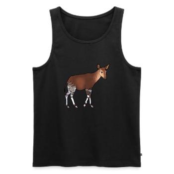 Okapi 02 - Débardeur bio Premium Homme - noir - Devant - Michal (187cm)