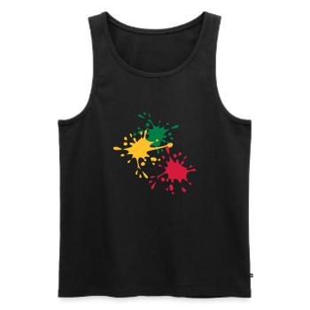 Color splash - Men's Premium Organic Tank Top - black - Front - AI Model Male 178 light (178cm)
