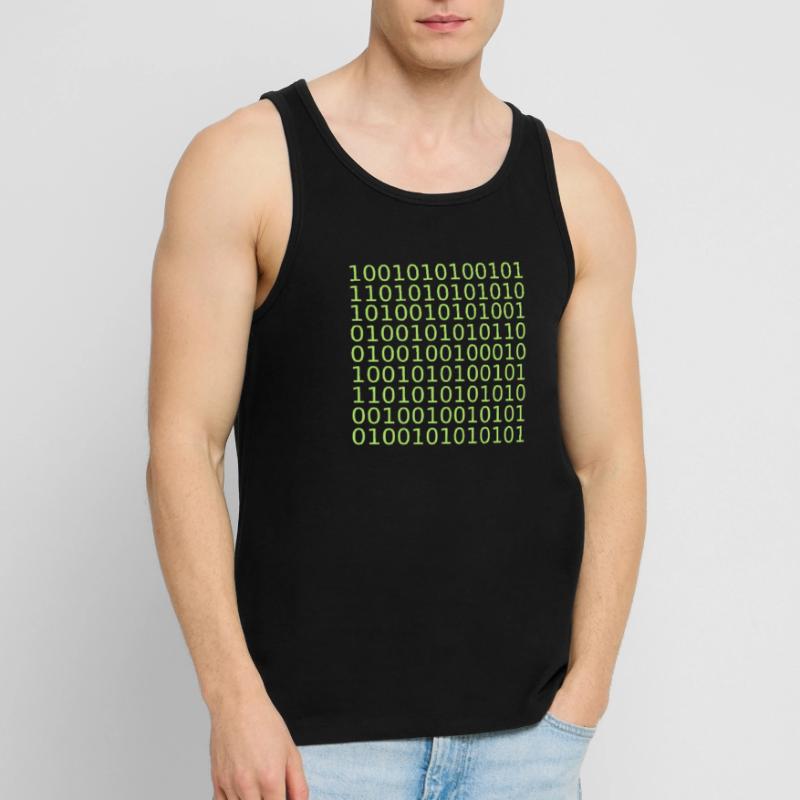 10010101 Zahlen muster hacker computer programmier Männer Premium Bio Tank Top