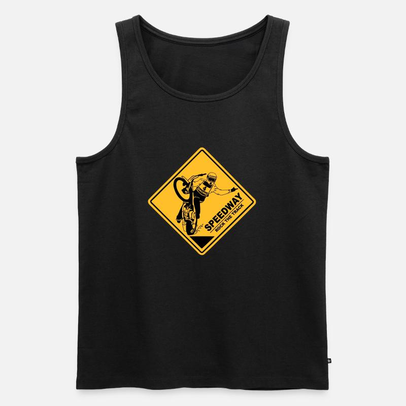 Speedway - Männer Premium Bio Tank Top - Schwarz