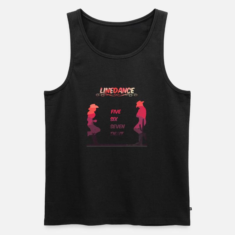 Line Dance Death Valley - Männer Premium Bio Tank Top - Schwarz