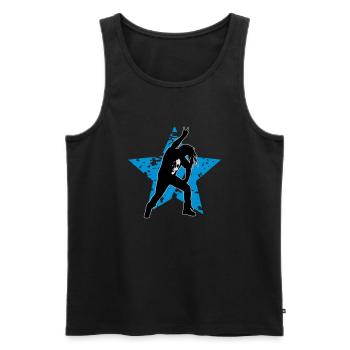 metal_fan_headbanger_112015_c_3c - Männer Premium Bio Tank Top - Schwarz - Vorne - Michal (187cm)