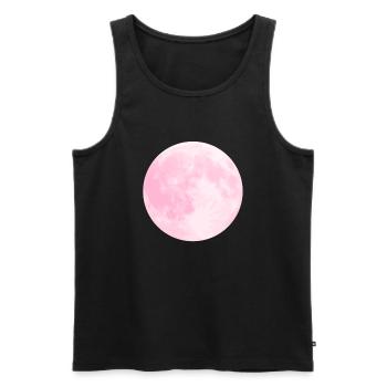 Pink Moon - Männer Premium Bio Tank Top - Schwarz - Vorne - AI Model Male 178 light (178cm)