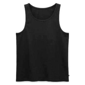 Ich bin Rentnerin warum weil ich es kann! - Männer Premium Bio Tank Top - Schwarz - Vorne - Michal (187cm)