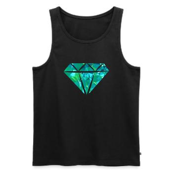 Diamond (Low Poly) - Männer Premium Bio Tank Top - Schwarz - Vorne - AI Model Male 178 light (178cm)