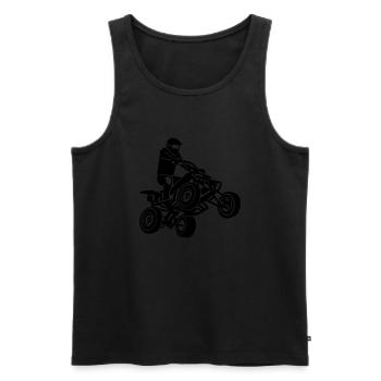 Quad - Männer Premium Bio Tank Top - Schwarz - Vorne - Michal (187cm)