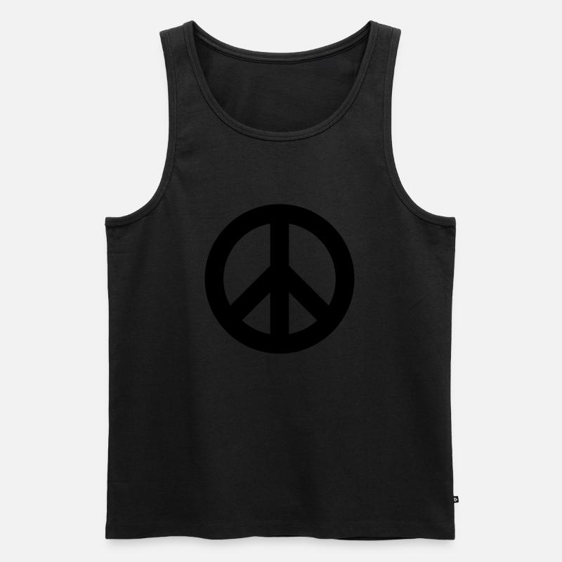 Peace Logo - Männer Premium Bio Tank Top - Schwarz